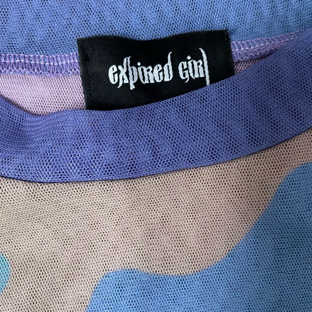 Expired Girl multicolor mesh top